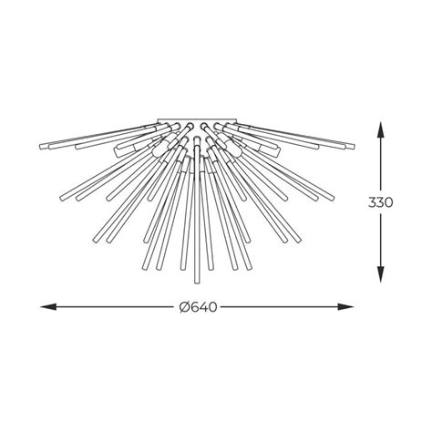 Lampa sufitowa plafon Urchin złoto czarny C0491 06B F7BC Zuma Line