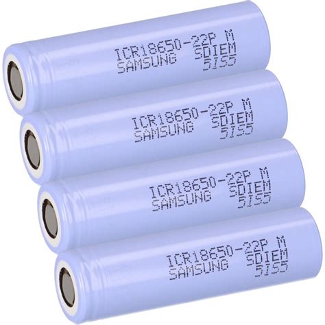 4x Samsung Icr Zelle Li Ion 36v 2150mah 4 3 A Icr18650 22p