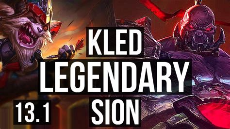 Kled Vs Sion Top 15m Mastery 13313 800 Games Legendary Kr