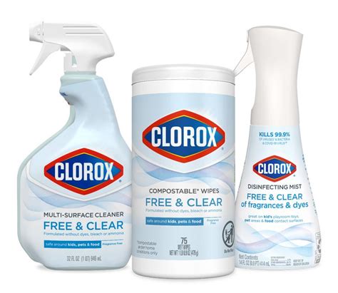 Clorox Free And Clear Cleaning Products