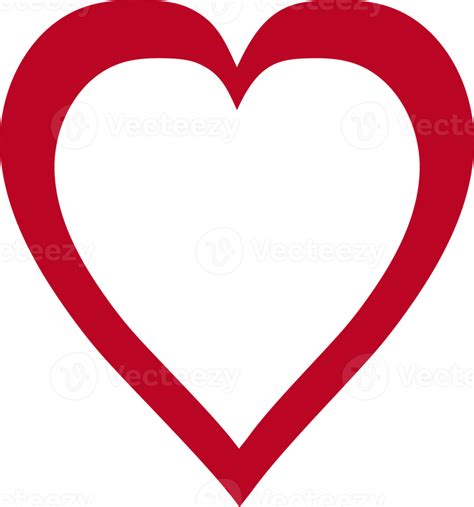 Red Empty Heart 19040388 PNG