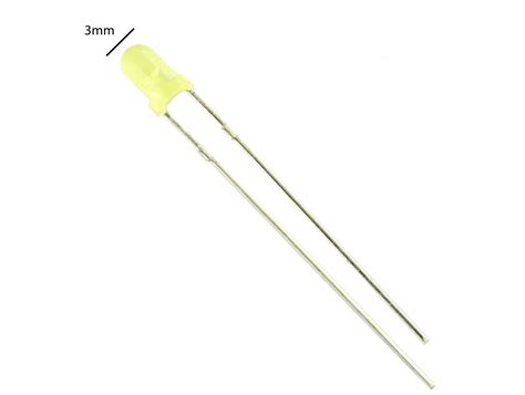 LED Amarelo 3mm Difuso Kit 10 Unidades Usinainfo