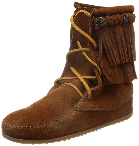 Minnetonka Womens Ankle Hi Tramper Boot Brown Boots Women Boots