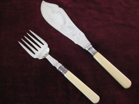 Vintage Fish Knife Fork Serving Set - Etsy