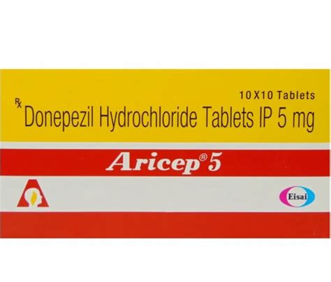 Aricep 5 Mg Donepezil Hcl Tablet At Rs 135 Box Donepezil Tablet In