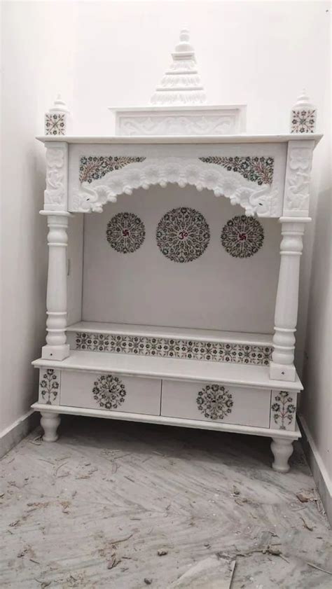 White Marble Pooja Mandir Design At Rs 99999 In Makrana ID 2853331207048