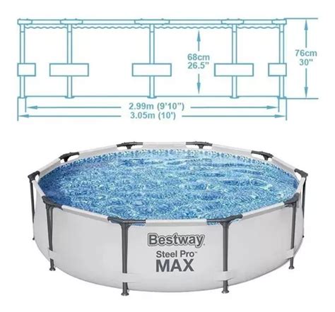 Alberca Estructural Redonda Bestway Con Capacidad De Litros