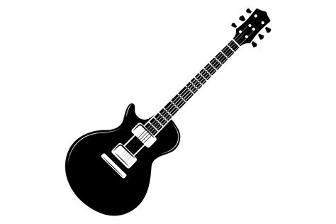 Electric Guitar Icon. Black Rock Band in Graphic by microvectorone · Creative Fabrica