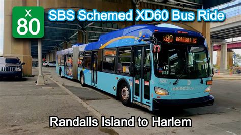 NYCT X80 Bus Ride 2019 New Flyer XD60 6207 From Randalls Island Icahn