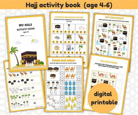 Hajj Activity Book 4 6 Years Hajj Busy Book Islamic Activties Hajj