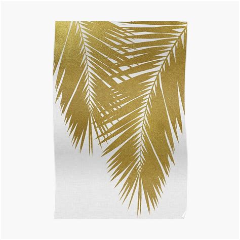 Gold Palm Leaf Ii Gold Leaf Gold Foil Metallic Palm Tree Palm Leaves ...