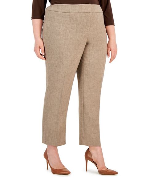 Kasper Plus Size Slim Leg Pebble Pants Macys