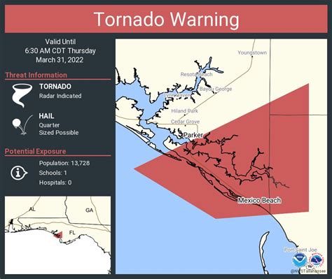 Nws Tornado On Twitter Tornado Warning Including Parker Fl Mexico