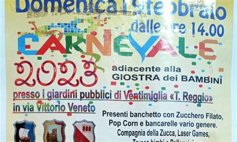 A Ventimiglia Torna La Festa Di Carnevale Ai Giardini Dopo Due Anni Di