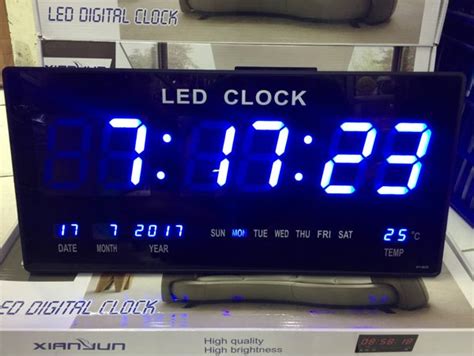 Jual Jam Dinding Digital LED Meja LED Clock 4622 Biru di Lapak GROSIR ELEKTRONIK | Bukalapak