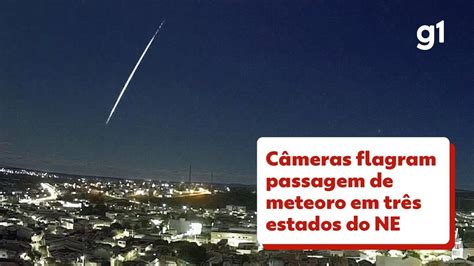 Meteoro cruza céu de três estados e é registrado na Paraíba Pernambuco