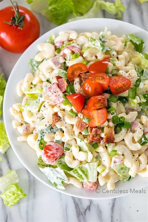 Blt Pasta Salad Recipe Easy Recipe The Shortcut Kitchen