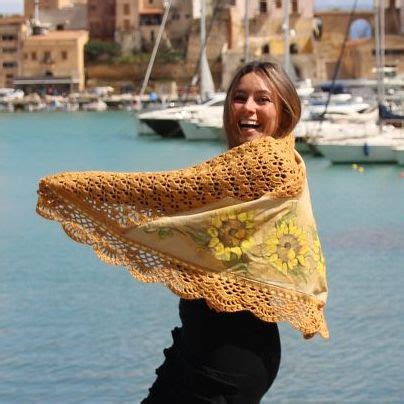 Crochet Shawl Sunflowers Sicily Lover