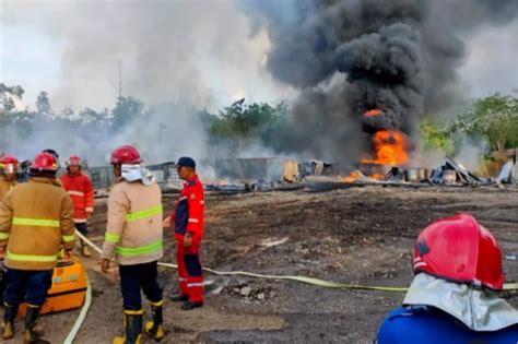 Sehari Jual 15 Ton Solar Pemilik Gudang BBM Terbakar Di Muara Enim