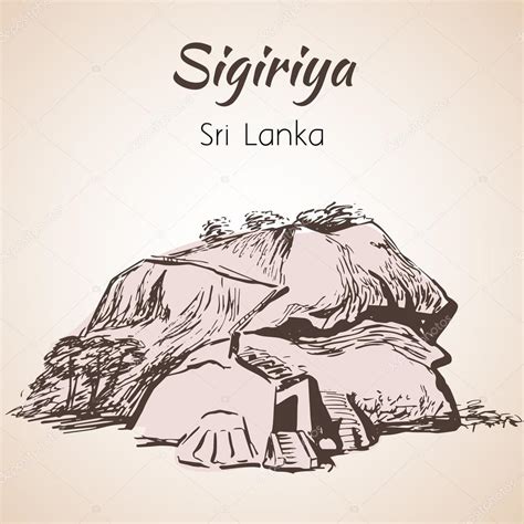 Rock Fortress Sigiriya Sri Lanka Stock Vector Image By Naniti