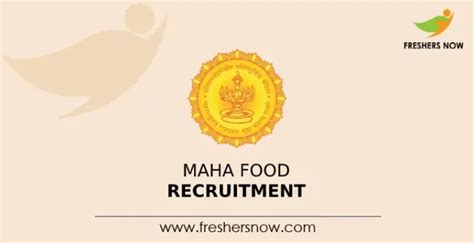 Maha Food Recruitment Notification For Posts Online Form