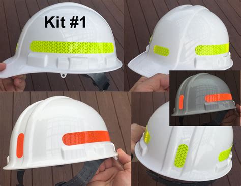 Reflective Hard Hat Decals Kit 1 Marks 3 Hard Hats 5 Colors Tape