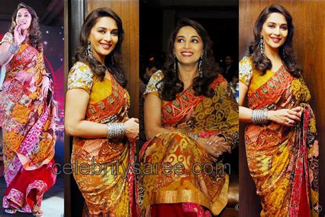 Madhuri Dixit Sarees Collection 2 - Saree Blouse Patterns