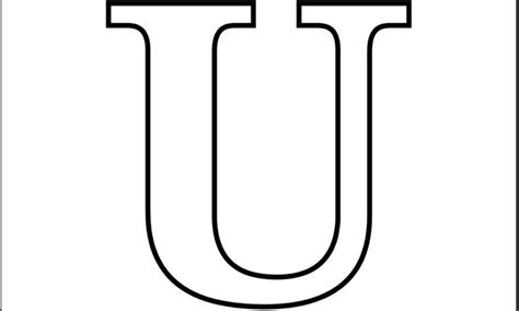 Printable PDF Letter U Coloring Page | Letras para recortar, Moldes de