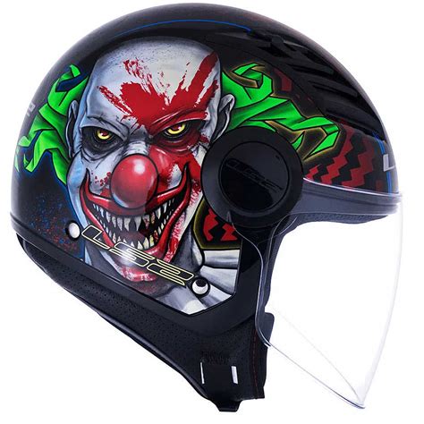 Casco Moto Jet Ls Of Airflow Happy Dream Nero Opaco Rosso Vendita