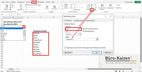 Microsoft Excel Dropdown Auswahllisten erstellen und schützen