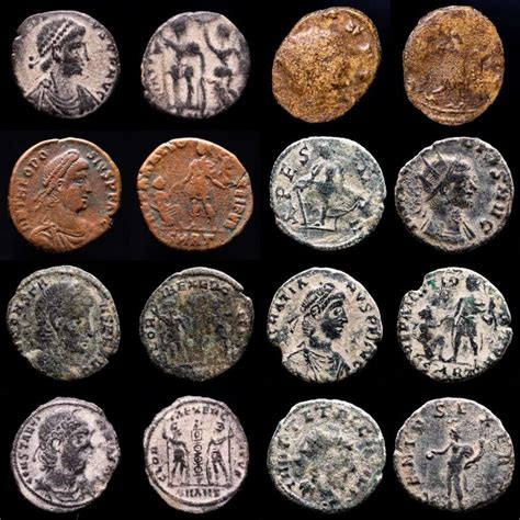 Romeinse Rijk Lot Comprising Eight 8 AE Coins Antoninianus Follis