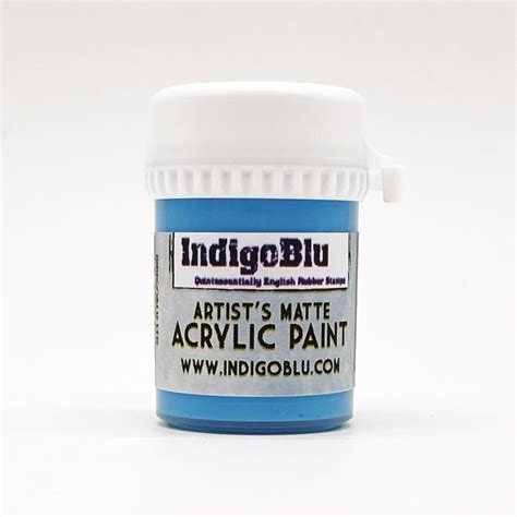 Artists Matte Acrylic Paint Blue Sky 20ml Indigoblu