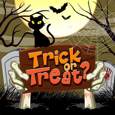 Free Vector | Trick or treat halloween banner