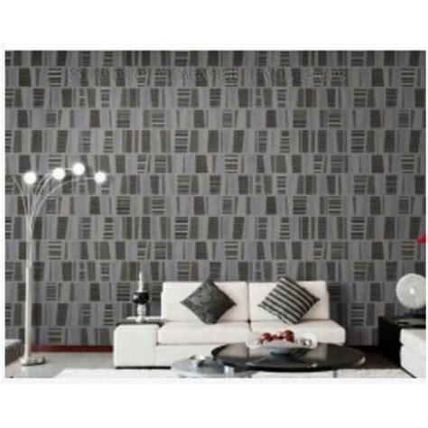 Non Woven Matte Modern Gray Korean Wallpaper Size 57 Square Feet For