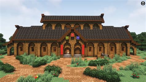 Minecraft Viking Longhouse Tutorial Youtube