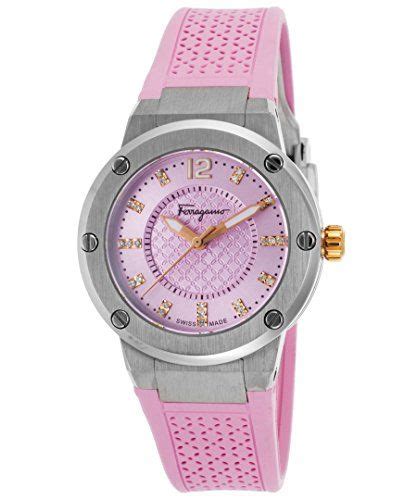 Salvatore Ferragamo Womens FIG050015 F80 Analog Display Quartz Pink