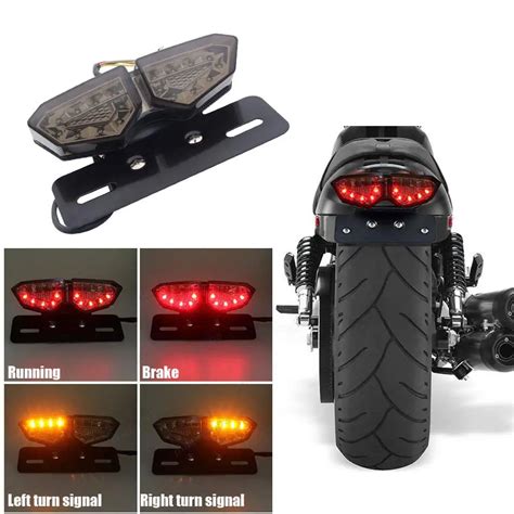 Motocicleta LED Taillight Assembly Turn Signal L Mpada De Freio Acess