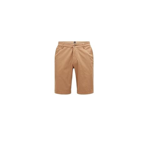 Hugo Boss Slice Cotton Beige Chino Shorts Clothing From N22 Menswear Uk