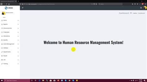 Human Resource Management System Project Overview Youtube