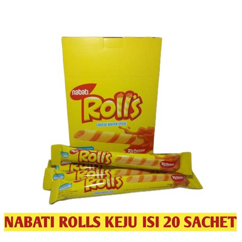 Jual Nabati Rolls Cheese Keju Wafer Stick Isi 20 Pcs Harga Per Box Shopee Indonesia