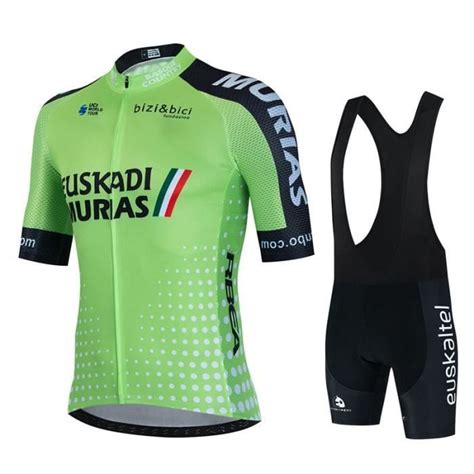 Eusisratel Euskadi Ensemble De Maillot De Cyclisme Pour Homme Cuissard