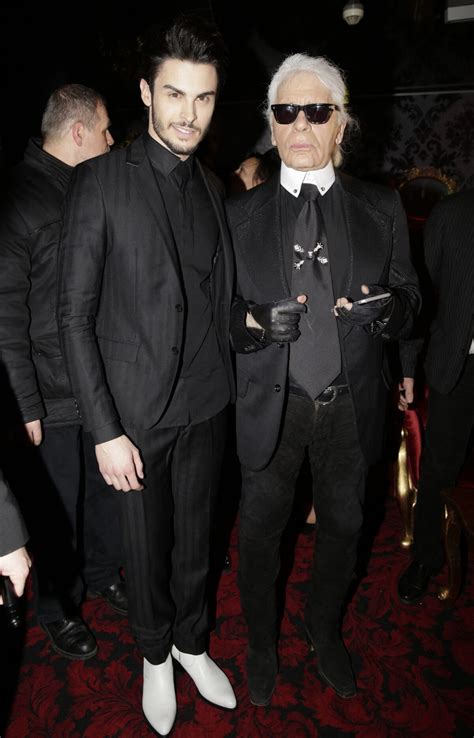 Photo Baptiste Giabiconi Et Karl Lagerfeld Lors De La Giabiconi Style