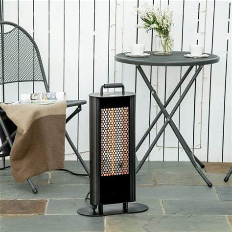 Chauffe Terrasse Lectrique W En Aluminium Par Outsunny