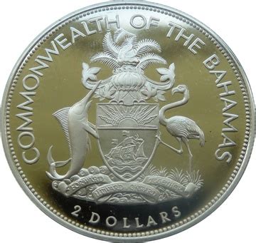 2 Dollars Elizabeth II Royal Visit Bahamas Numista