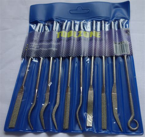 10pc DIAMOND COATED RIFFLER NEEDLE FILES FUM Tools