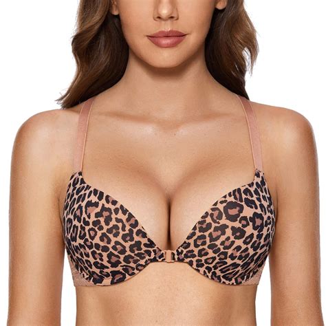 Dobreva Womens Push Up Bra Racerback Front Closure Bras Plunge