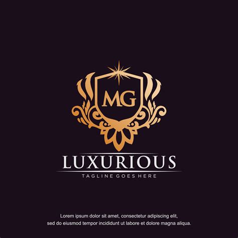 Mgm Initial Letter Luxury Ornament Gold Monogram Logo Template Vector