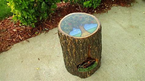 Make A Tree Stump Side Table Youtube