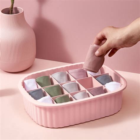 Caixa Organizadora C Tampa Cesto Divis Rias Lingerie Make Shopee Brasil