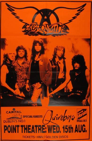 Sold Price: Aerosmith, Pump tour. Concert poster, Point Theatre, Dublin ...